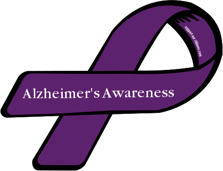 48750 custom ribbon magnet sticker AlzheimersAwareness